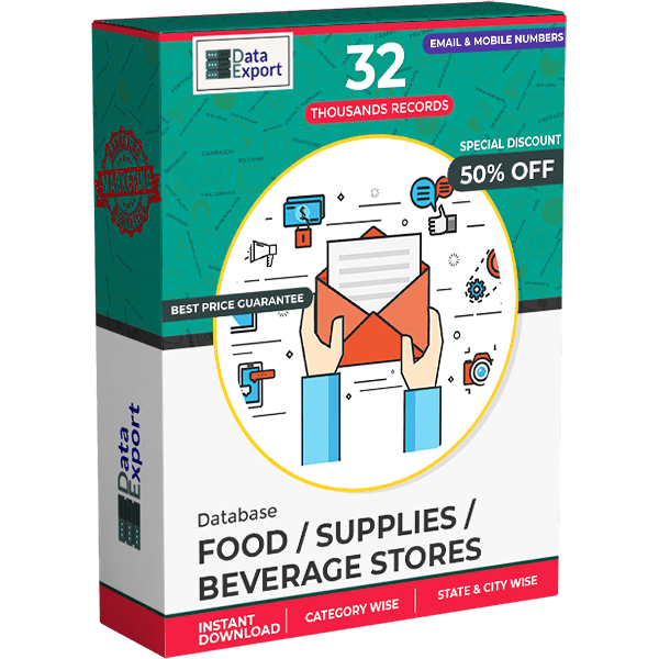 Food/ Supplies/ Beverage Stores Database