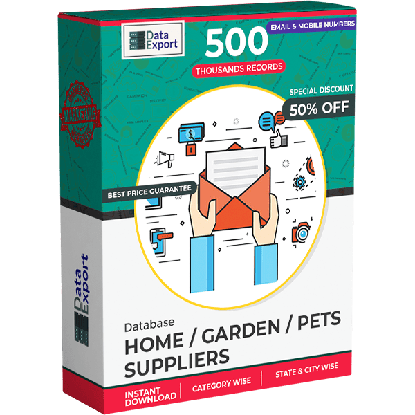 Home/ Garden/ Pets Suppliers Database