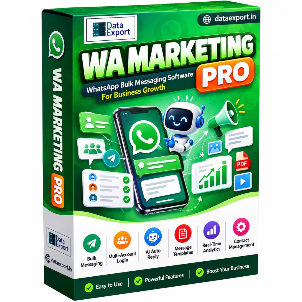 WhatsApp marketing software Data Export